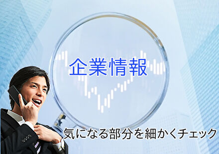 企業情報、気になる部分を細かくチェック